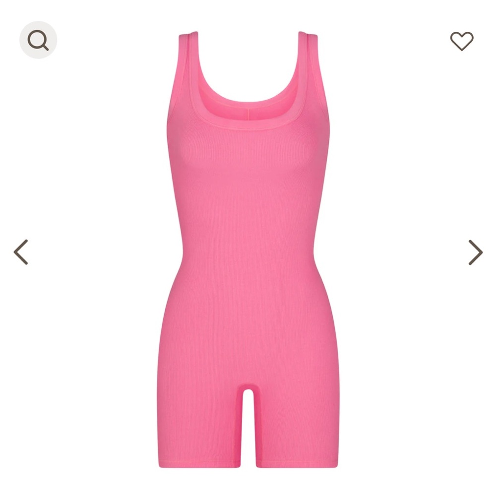 Skims onsie- size medium. Ribbed material, pink. Never worn